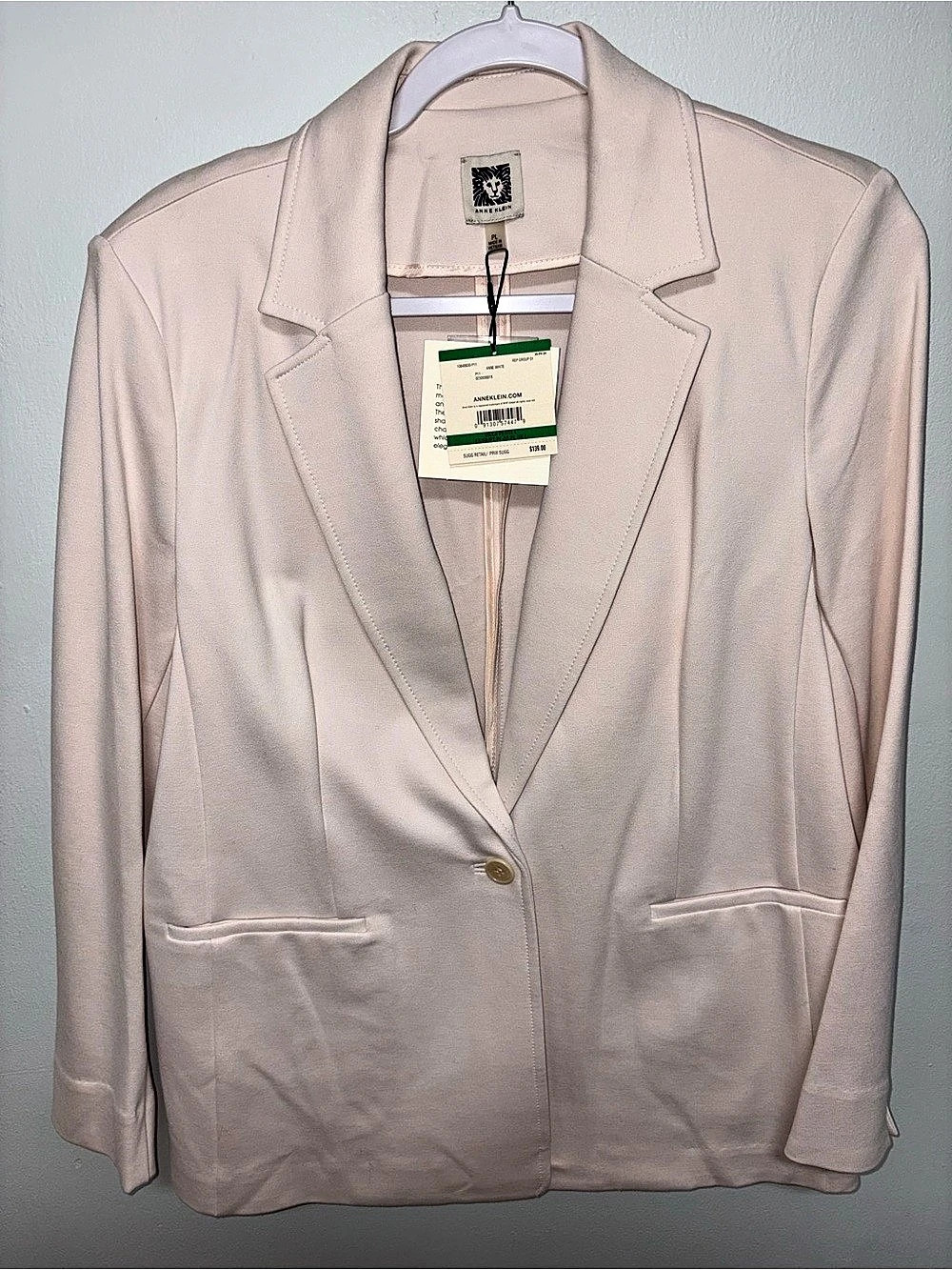 Anne Klein Petite Compression Blazer Pink Medium